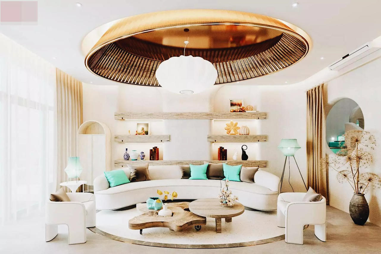 Biệt thự mang sắc xanh biển cả, sân thượng gây mê với mái trong suốt