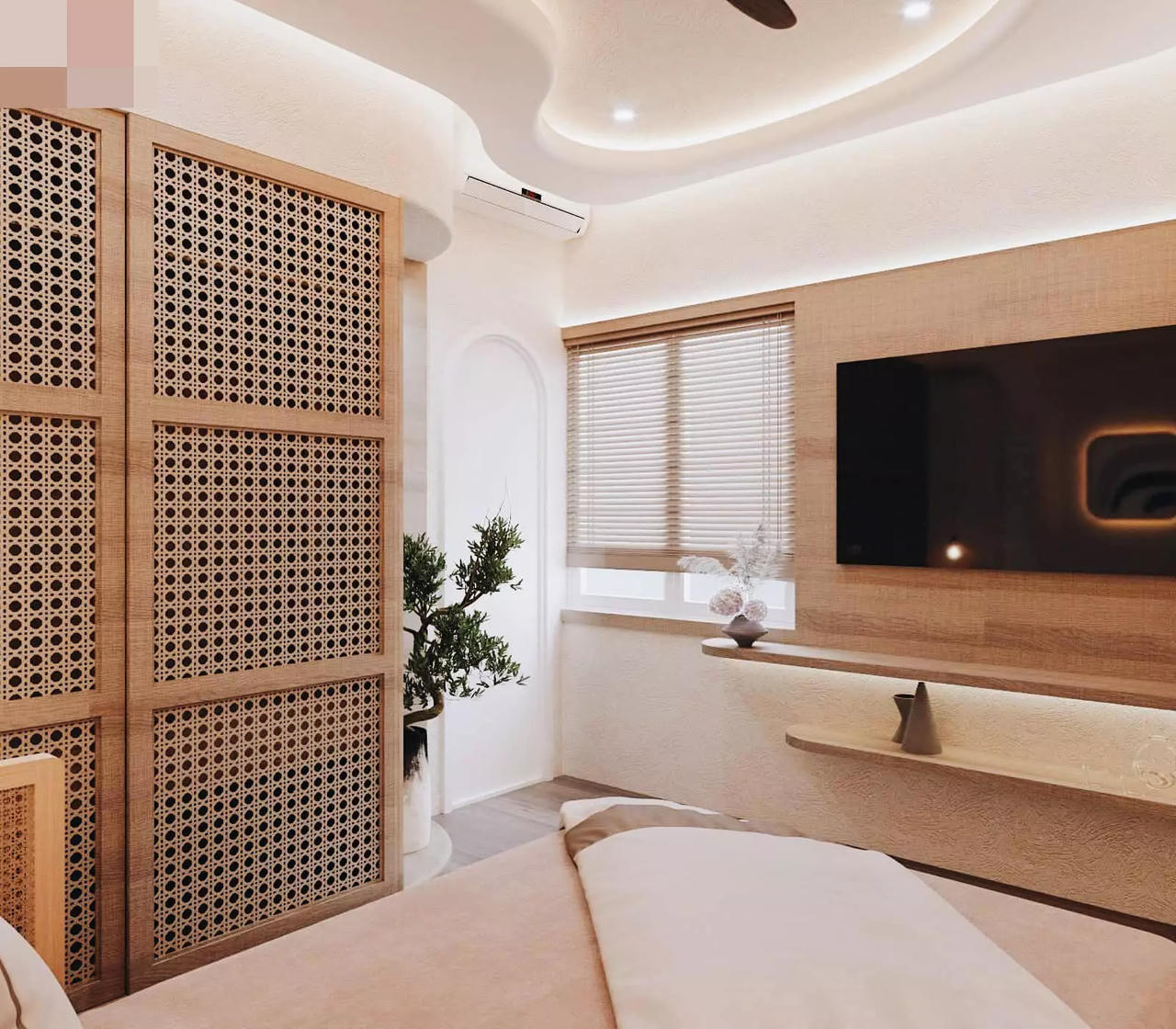 Biệt thự mang sắc xanh biển cả, sân thượng gây mê với mái trong suốt