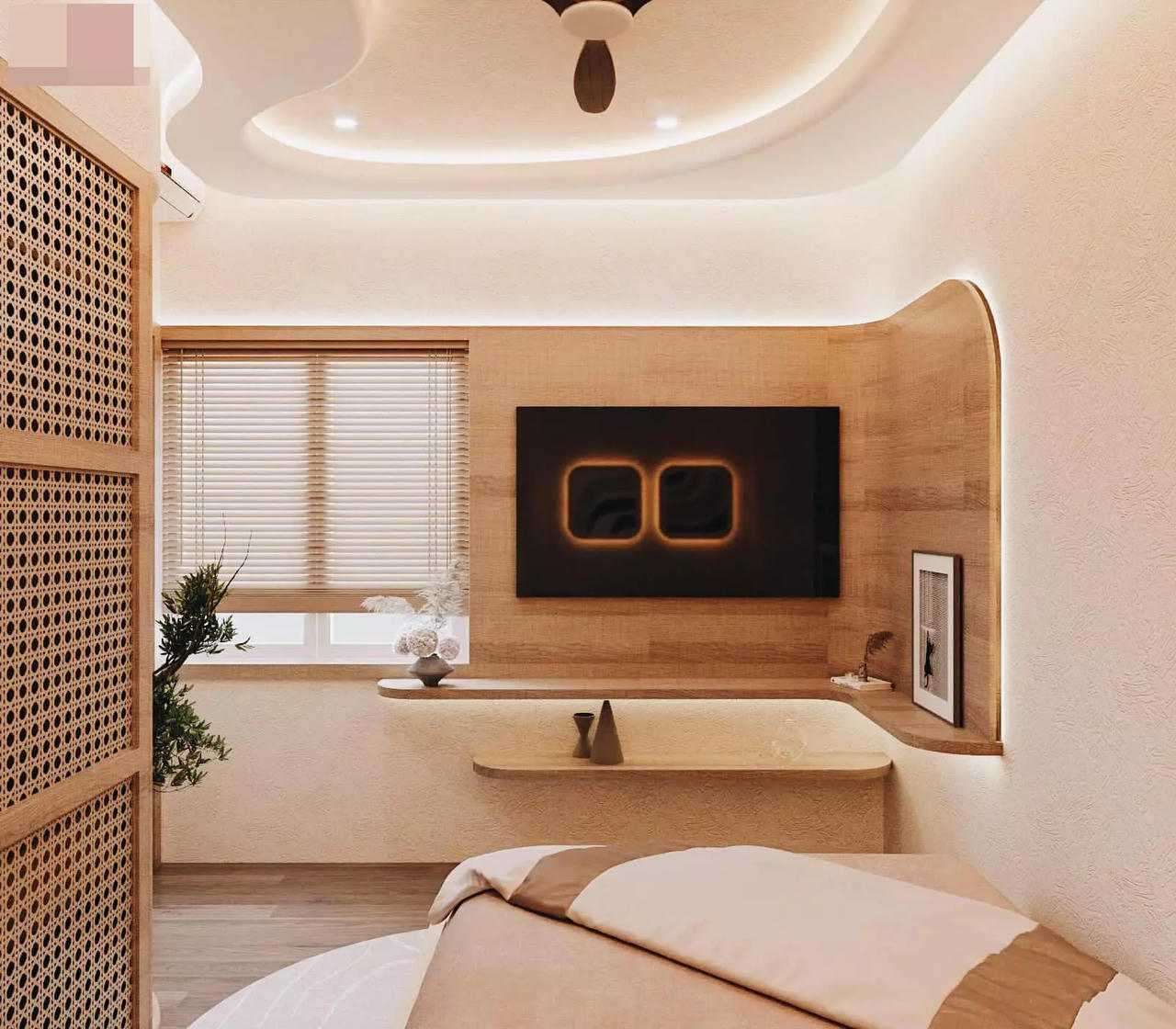 Biệt thự mang sắc xanh biển cả, sân thượng gây mê với mái trong suốt