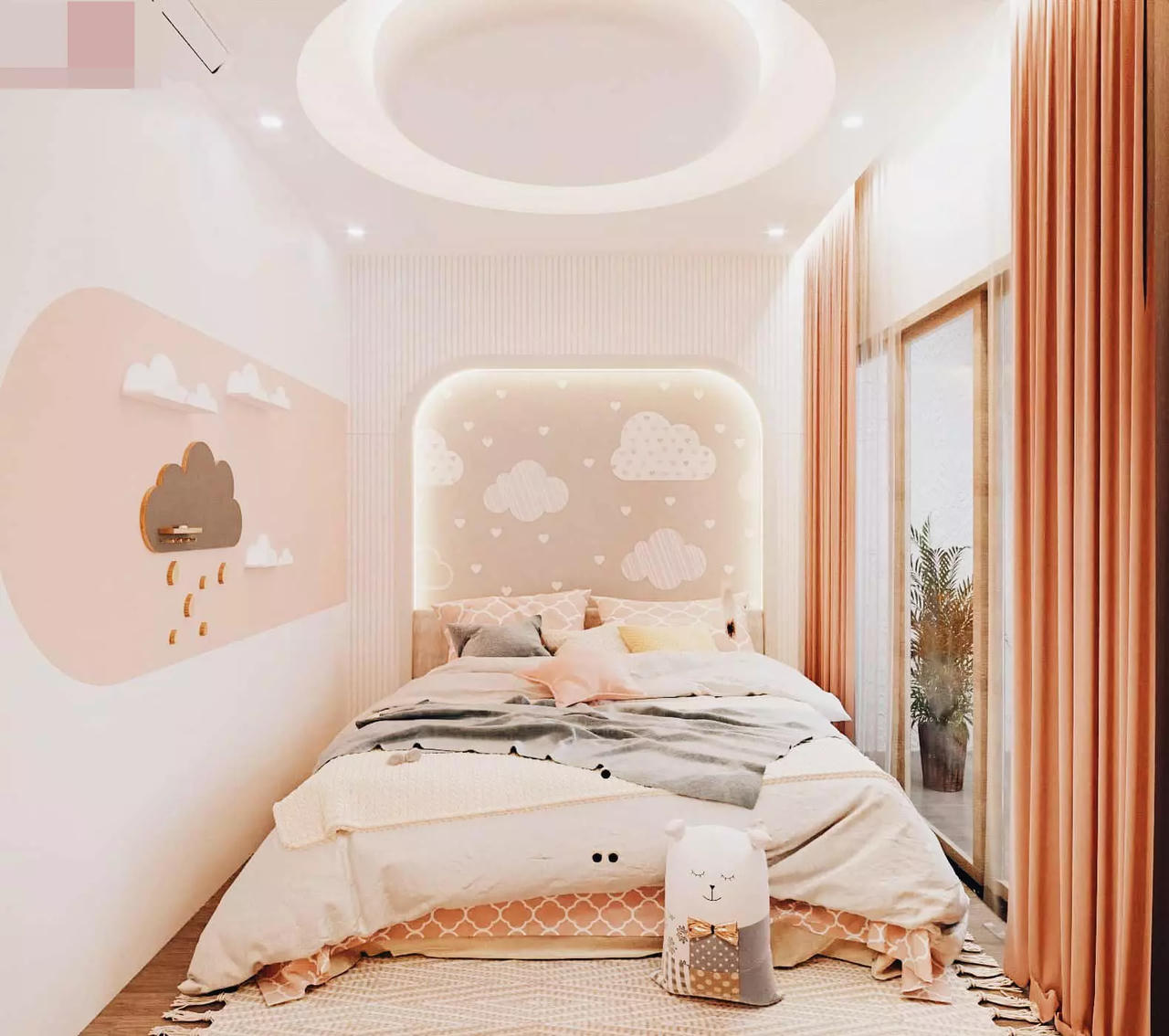 Biệt thự mang sắc xanh biển cả, sân thượng gây mê với mái trong suốt