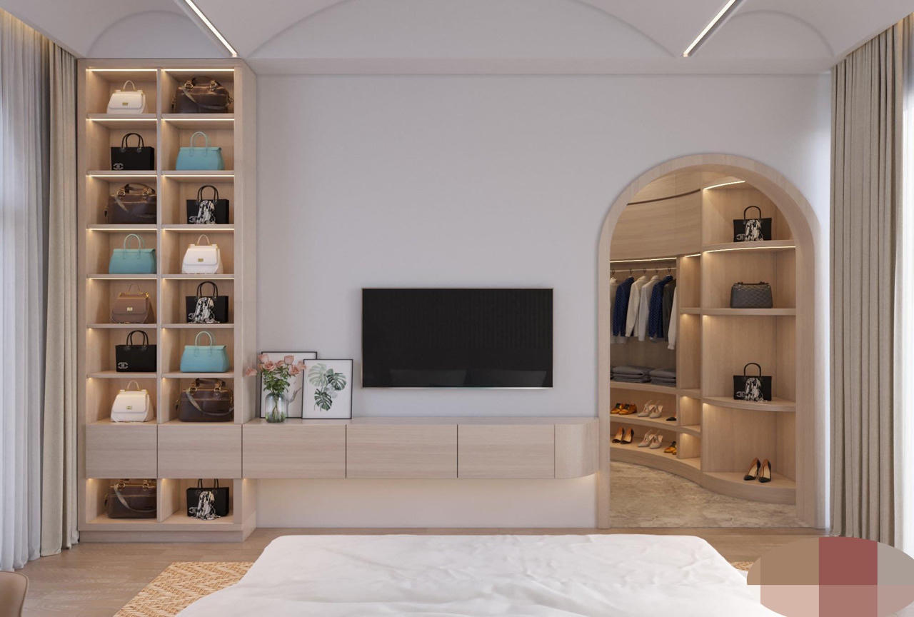 Rừng cây tươi tốt trong ngôi nhà giữa phố