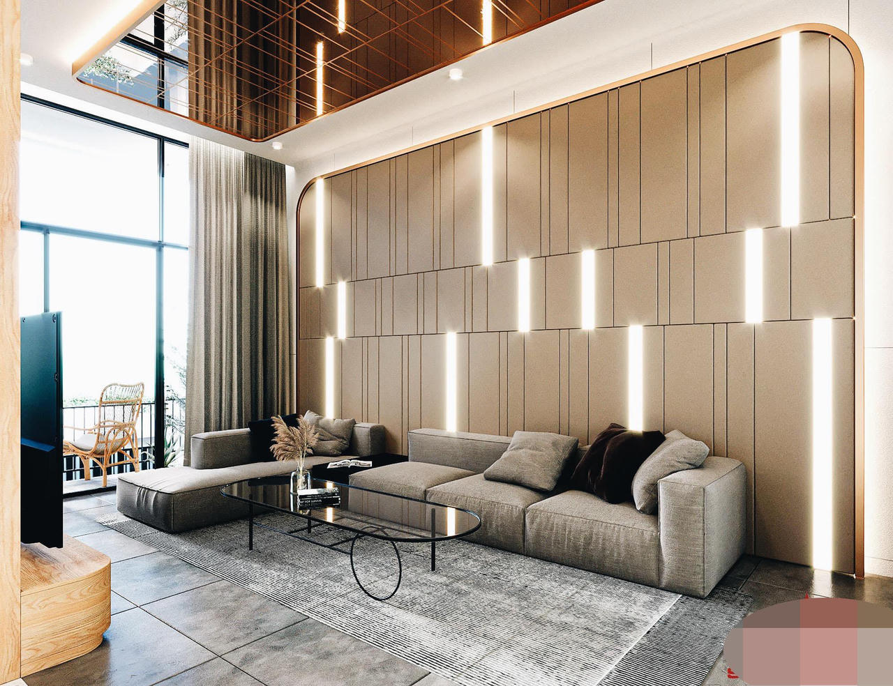 Rừng cây tươi tốt trong ngôi nhà giữa phố