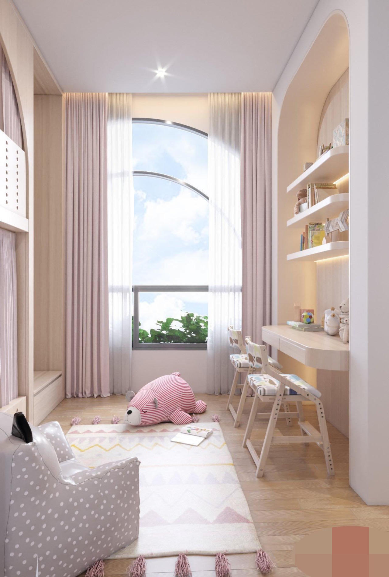 Rừng cây tươi tốt trong ngôi nhà giữa phố