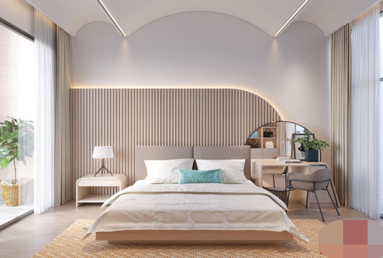 Rừng cây tươi tốt trong ngôi nhà giữa phố