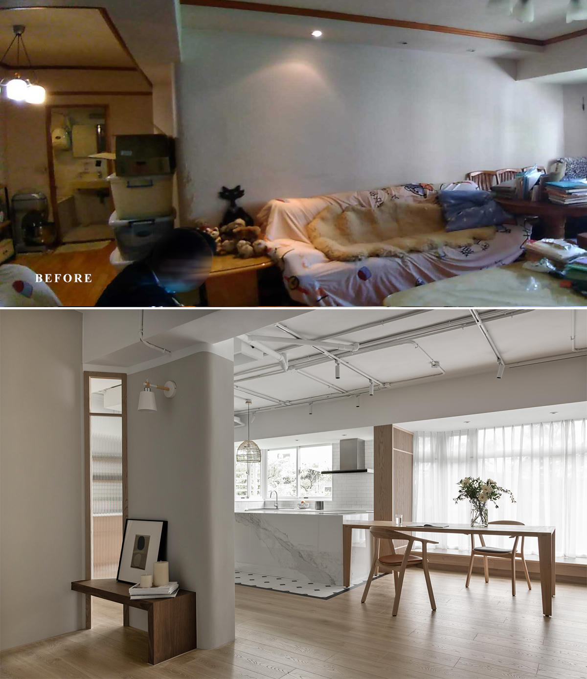 Căn hộ xuống cấp 50 năm tuổi “lột xác” hoàn hảo vừa thoáng vừa đẹp nhờ phong cách Nhật Bản