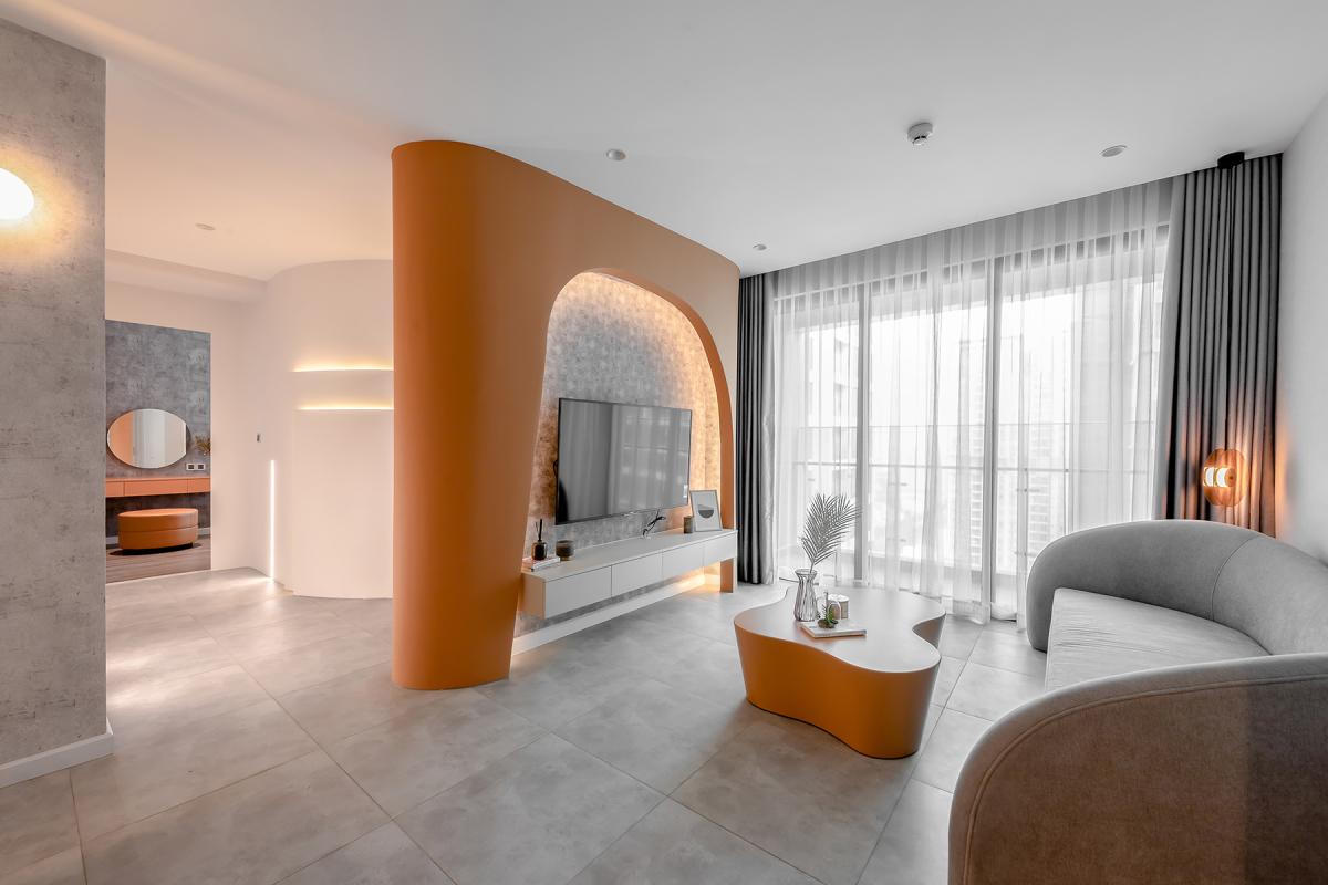 Chung cư lấy cảm hứng từ hẻm núi màu cam đất