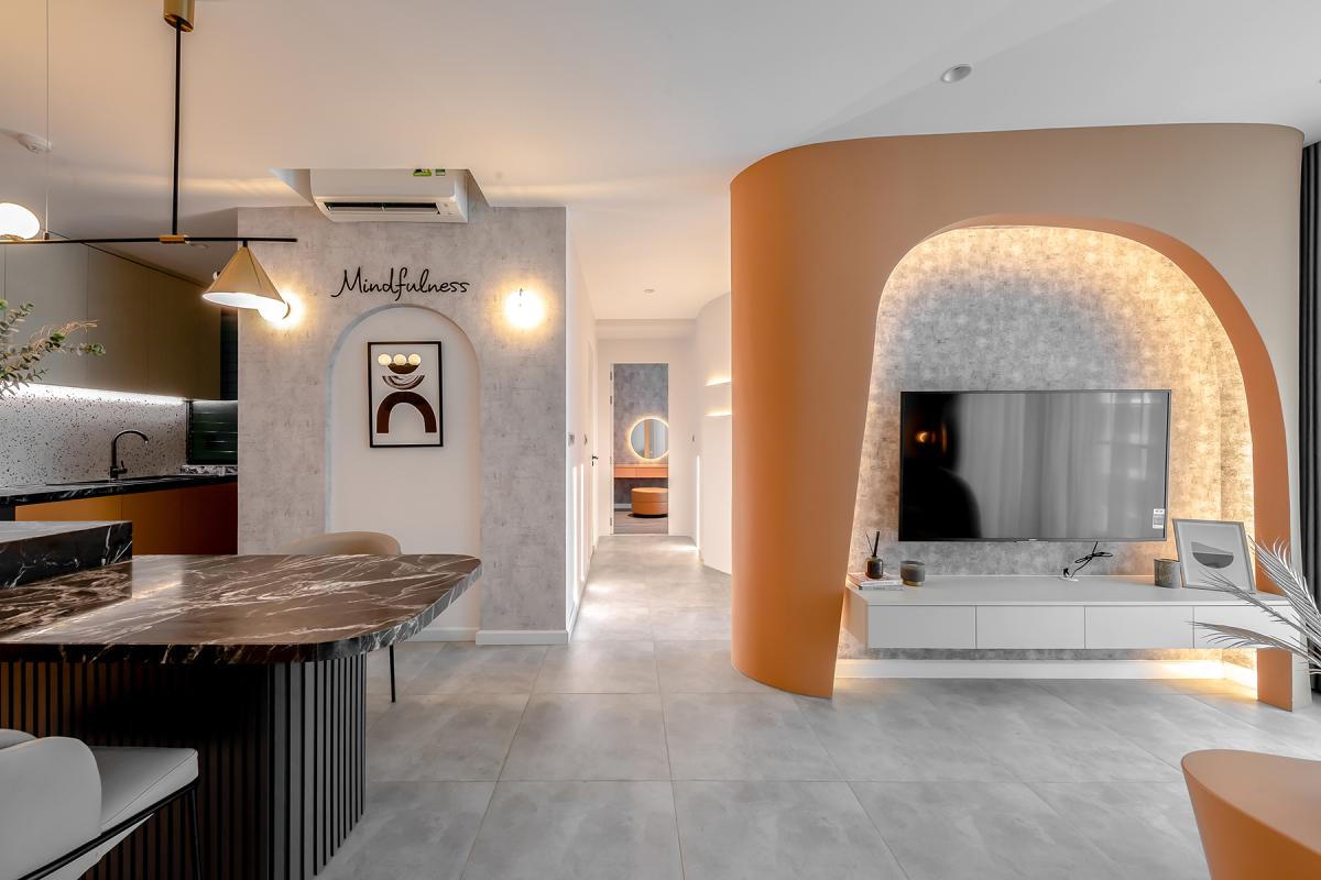 Chung cư lấy cảm hứng từ hẻm núi màu cam đất