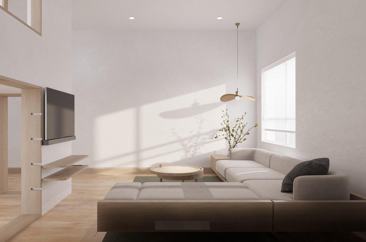 Ngôi nhà ẩn mình dưới tán cây xanh, mang âm hưởng mùa hè sôi động