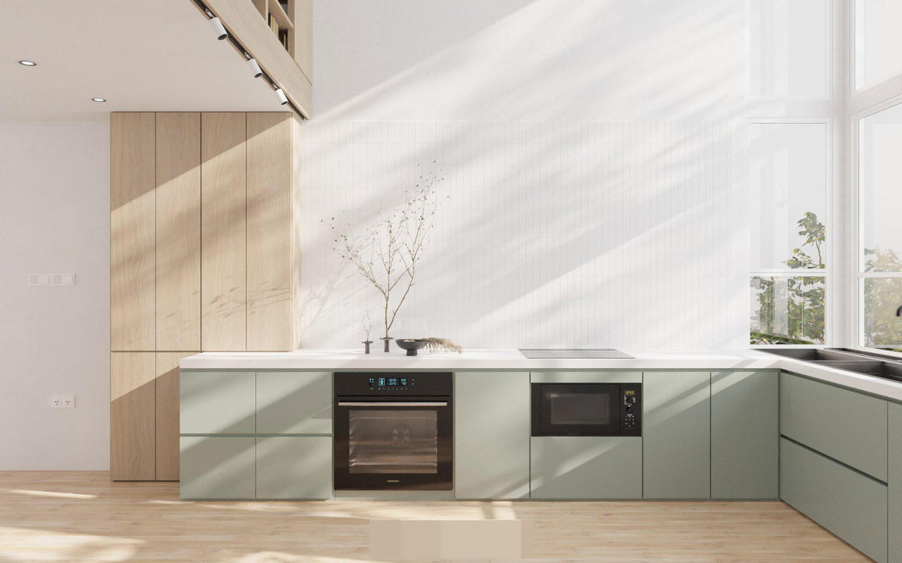 Ngôi nhà ẩn mình dưới tán cây xanh, mang âm hưởng mùa hè sôi động