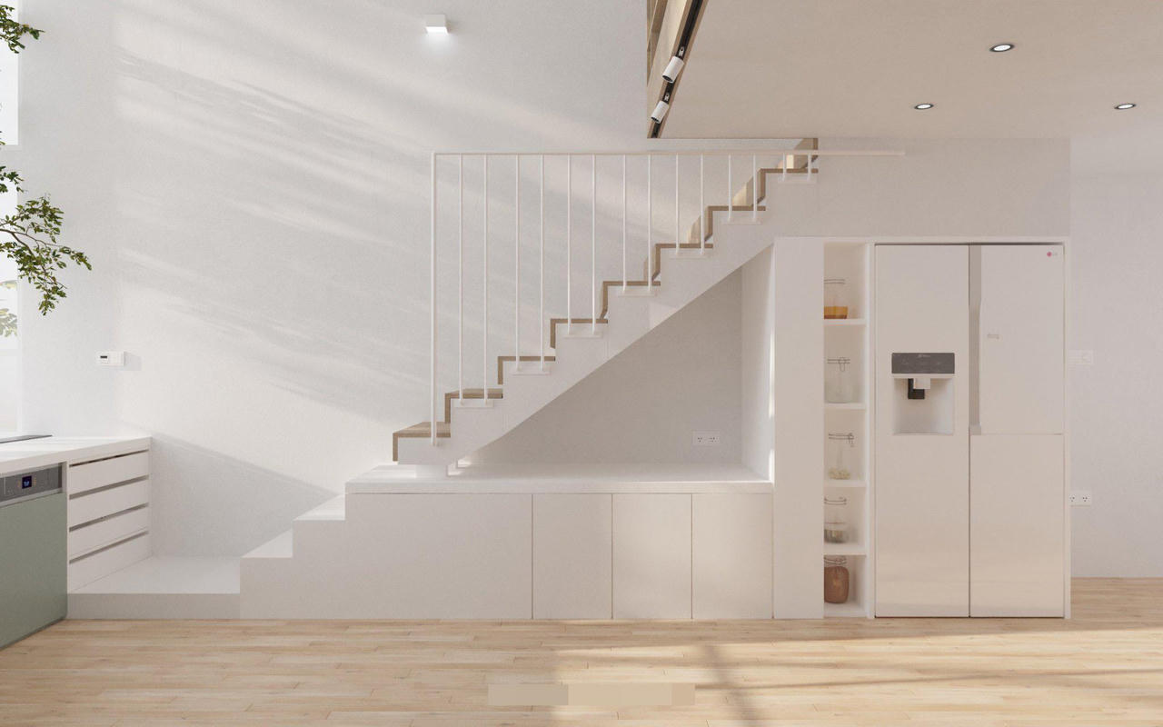 Ngôi nhà ẩn mình dưới tán cây xanh, mang âm hưởng mùa hè sôi động