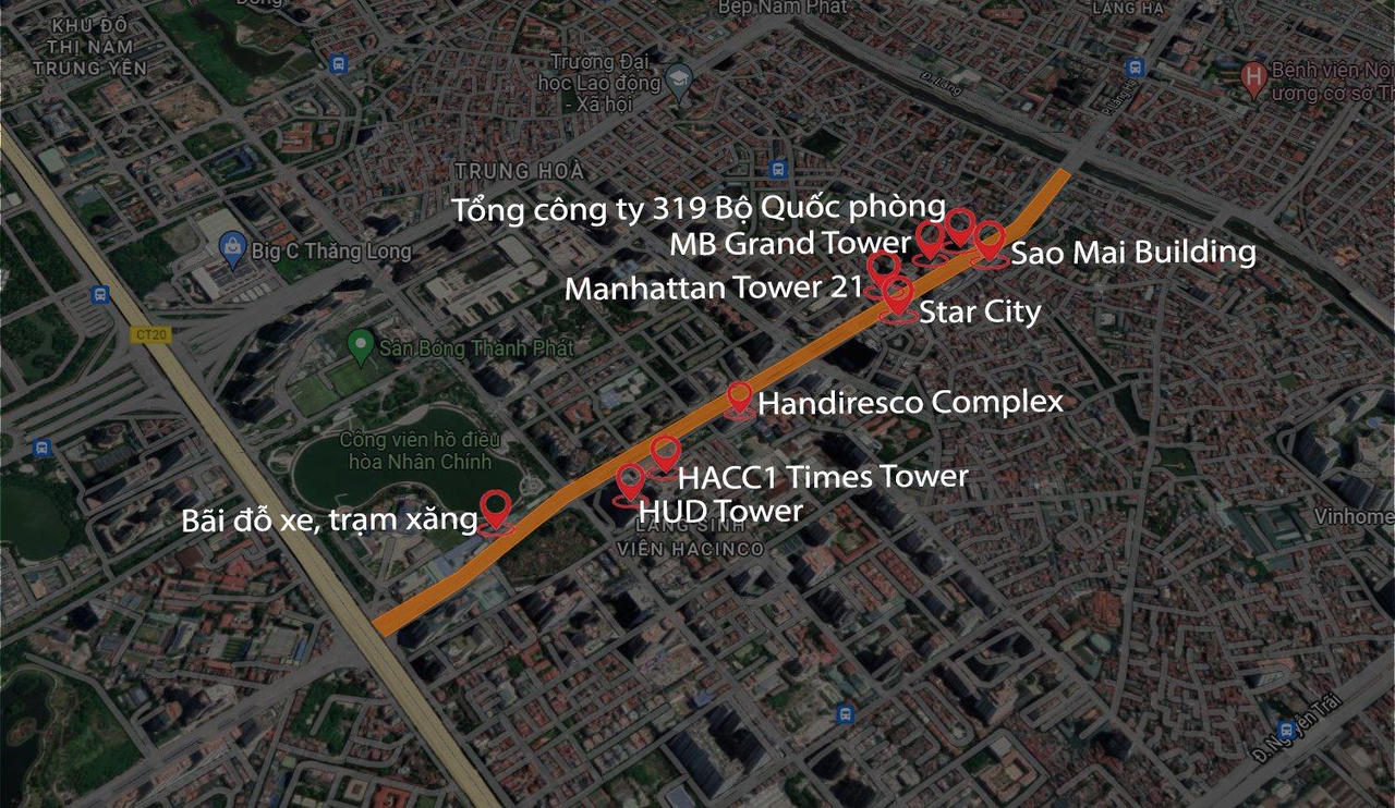 Cận cảnh tuyến đường 2km nêm chặt 40 chung cư