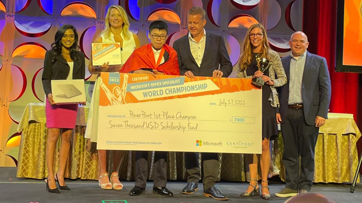 Thầy giáo Việt Nam 2 năm liên tiếp có học sinh đạt huy chương Vàng MOS World Championship