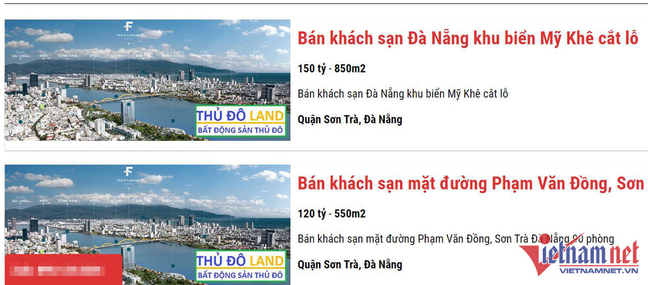 Khách sạn ven biển Đà Nẵng ồ ạt rao bán