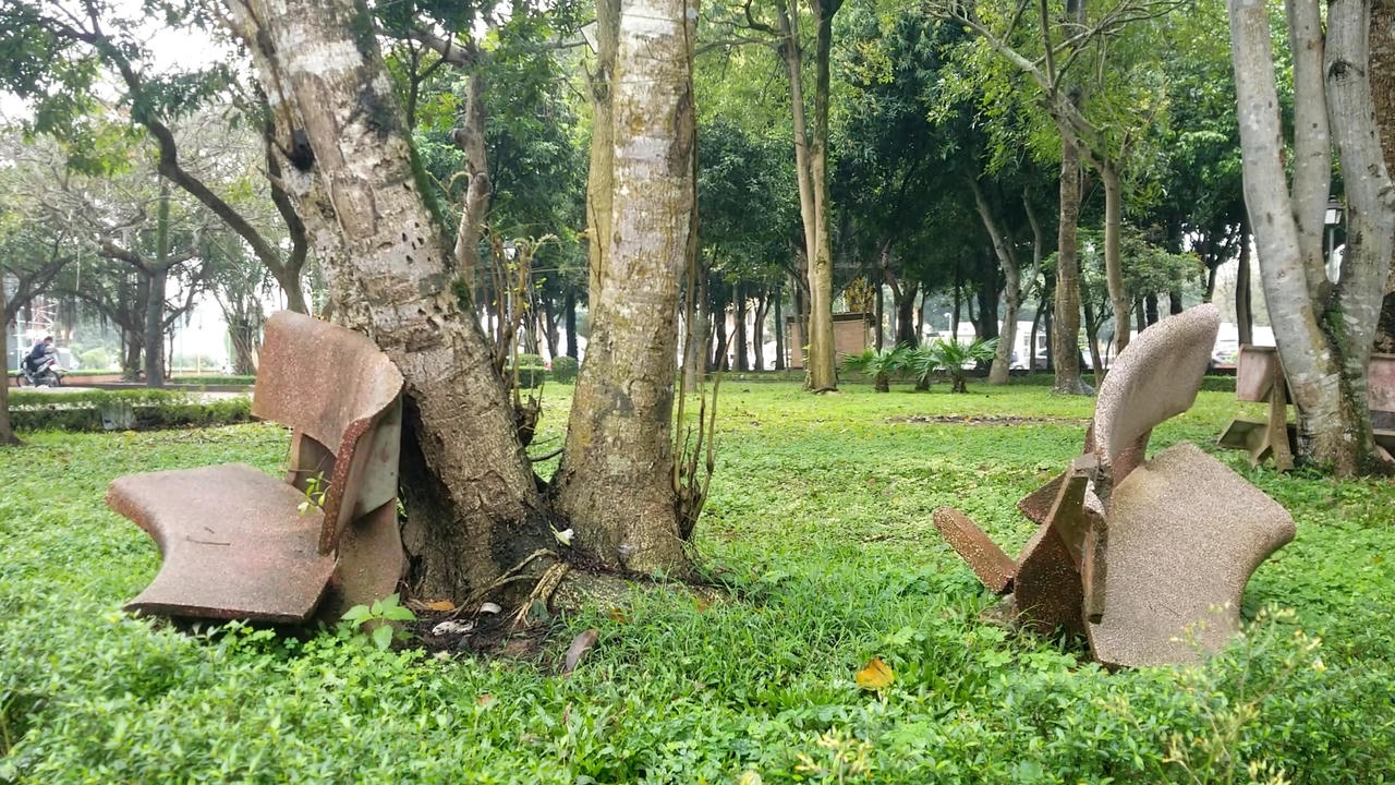 Công viên giữa lòng TP Vinh xuống cấp nhếch nhác 