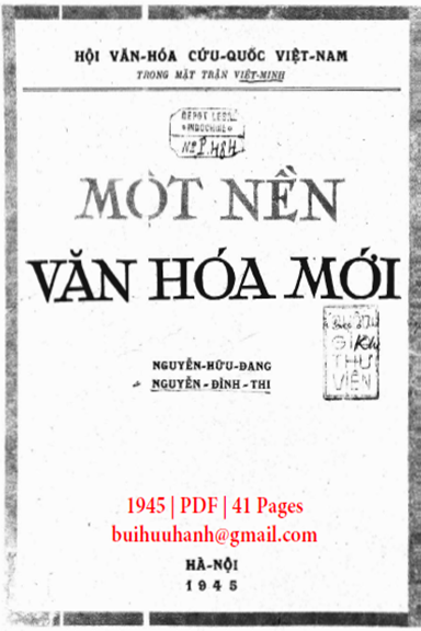 Cuộc cách tân về tư tưởng để xây dựng nền văn hóa mới