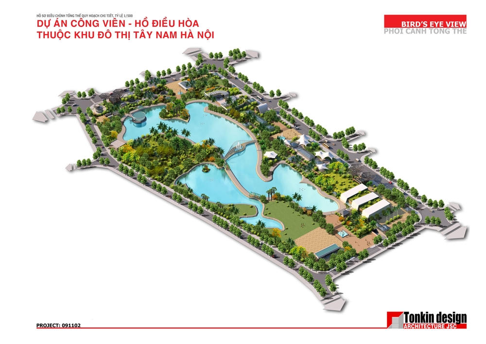 Cầu Giấy: Công bố công khai Đồ án điều chỉnh tổng thể Quy hoạch chi tiết Khu công viên – hồ điều hòa thuộc Khu đô thị Tây Nam Hà Nội