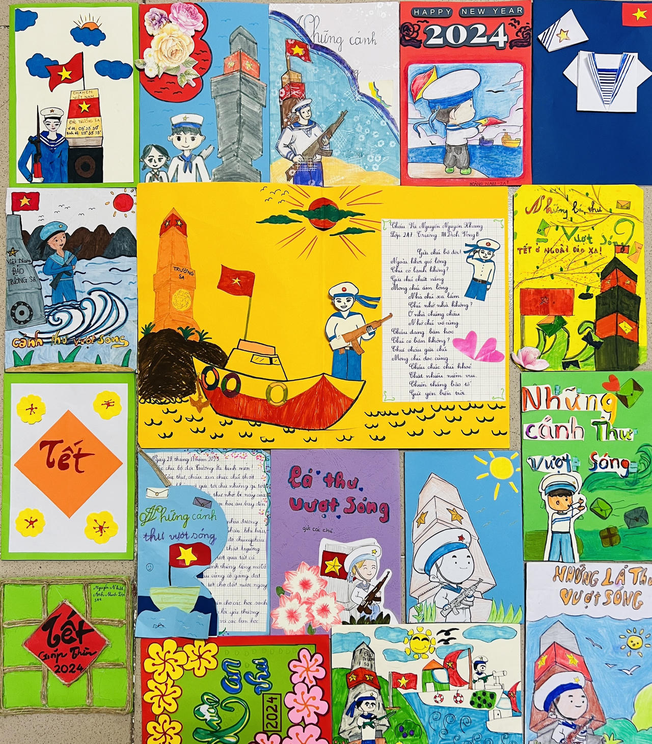 831 lá thư, thiệp của học sinh Dịch Vọng B sẽ vượt sóng ra đảo