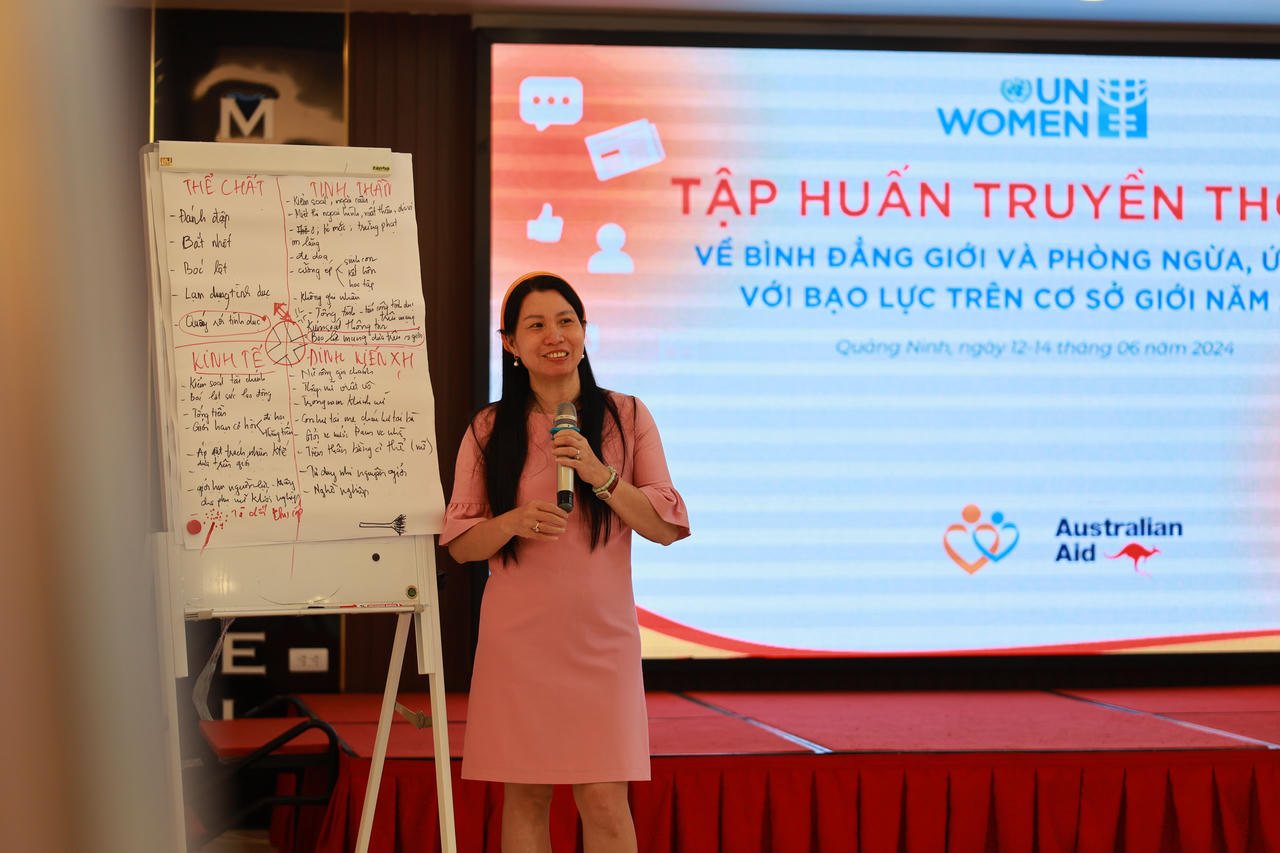  UN Women tổ chức tập huấn truyền thông về bình đẳng giới và phòng ngừa, ứng phó với bạo lực trên cơ sở giới