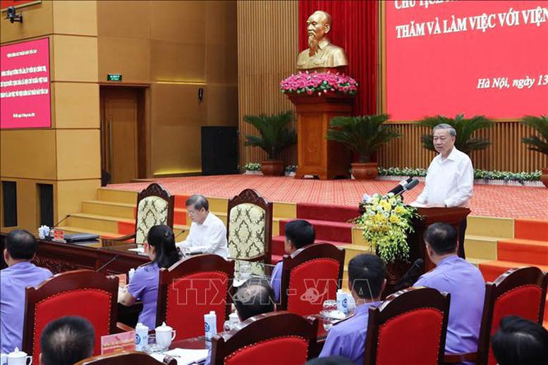 Chủ tịch nước Tô Lâm làm việc với Viện Kiểm sát nhân dân Tối cao