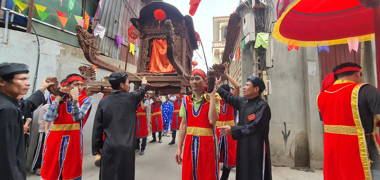 Đắm mình trong không gian văn hóa xứ Đoài với hội làng của người Lam Sơn