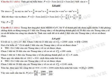 Đã có gợi ý đáp án môn Toán kỳ thi THPT Quốc gia 2015
