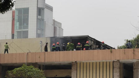 Cháy lớn tại Cung thiếu nhi Hà Nội