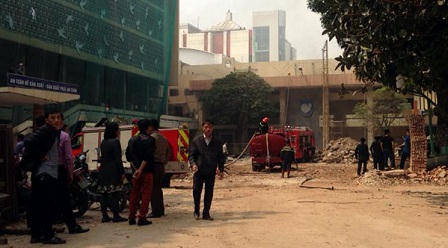 Cháy lớn tại Cung thiếu nhi Hà Nội