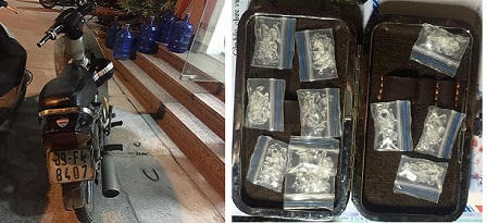 Thanh niên xăm trổ vứt xe bỏ chạy khi gặp lực lượng 141