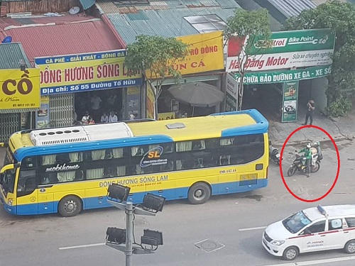 Hà Nội: Nhà xe Đồng Hương Sông Lam ngang nhiên dừng đỗ, đón trả khách trên đường