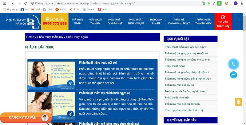 Viện Thẩm mỹ Hà Nội không được cấp phép vẫn nhận nâng ngực, hút mỡ cho khách hàng