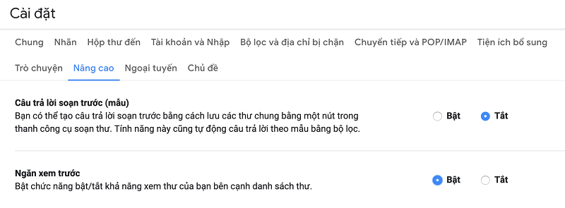 Hướng dẫn bật, tắt và sử dụng khung xem trước trên Gmail