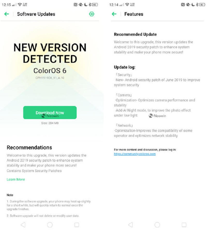 Oppo tung bản cập nhật phần mềm cho Reno 10x zoom