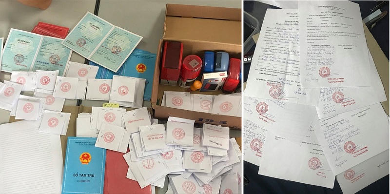 Hà Nội triệt phá ổ nhóm làm sổ hộ khẩu, sổ tạm trú giả