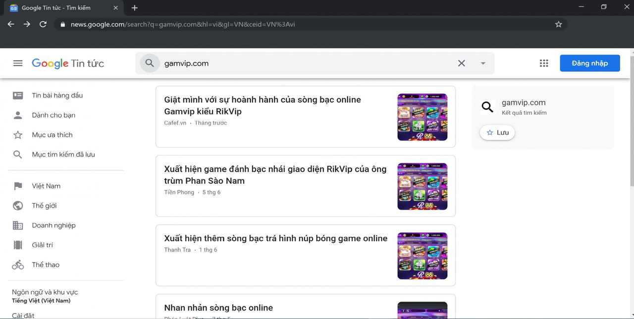 Sau Rikvip sòng bạc online đánh bạc trá hình Gamvip.com 'lên ngôi'