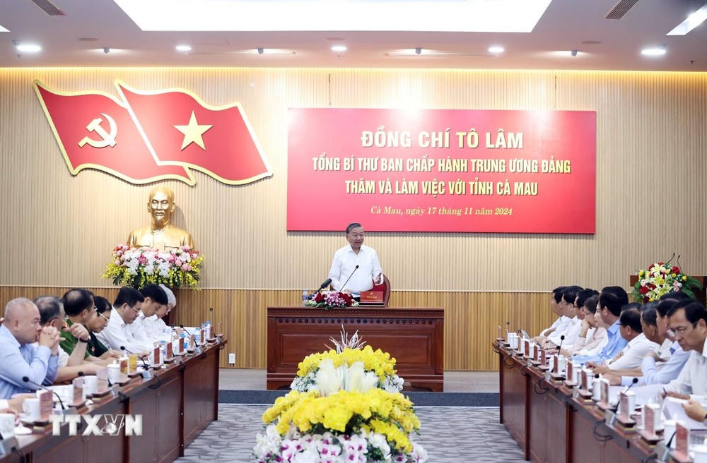 Tổng Bí thư Tô Lâm: Cà Mau cần khai thác tối đa tiềm năng khác biệt
