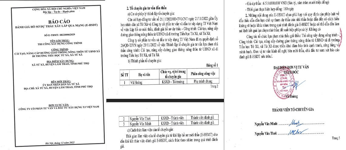 Phú Thọ: Công ty xây dựng Hải Vân trúng liên tiếp nhiều Gói thầu tại UBND xã Tứ Xã
