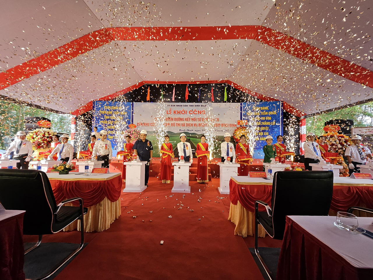 Khởi công Dự án Tuyến đường kết nối từ Quốc lộ 19 đến Khu Công nghiệp Becamex VSIP Bình Định