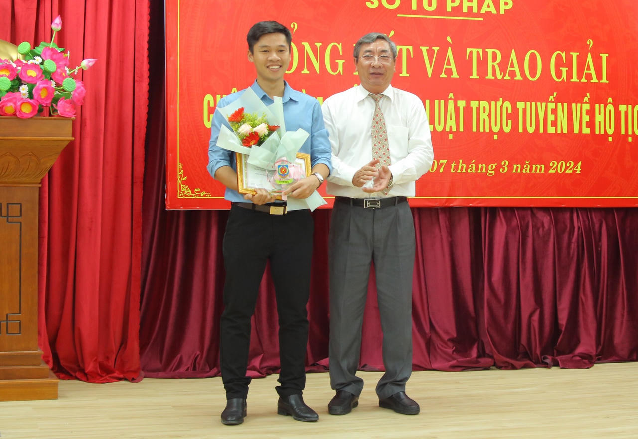 Cuộc thi Tìm hiểu pháp luật trực tuyến về hộ tịch ở Bình Định: Thí sinh Chung Nguyễn Thành Nhân đạt giải Nhất 