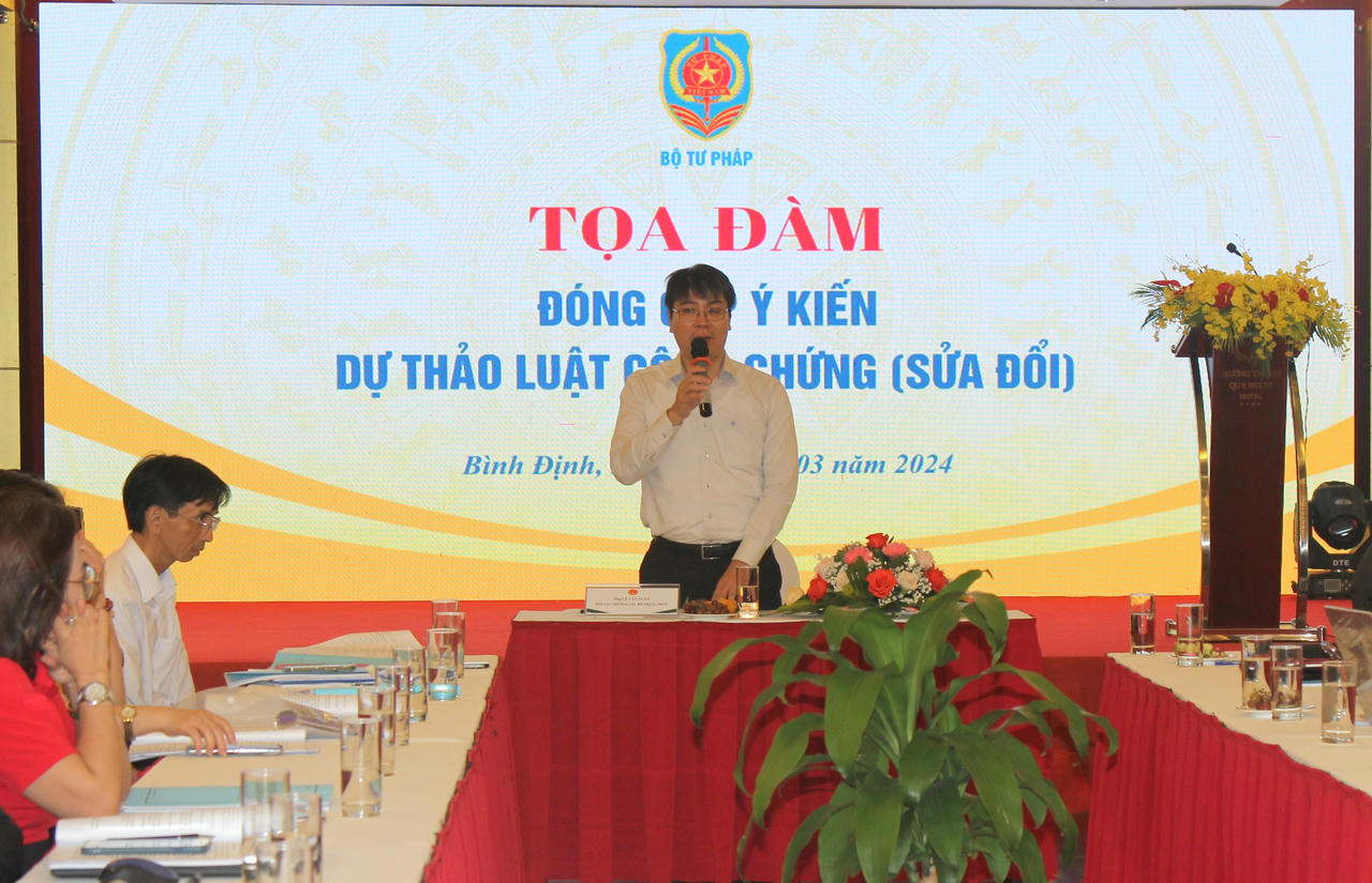 Tọa đàm đóng góp ý kiến dự thảo Luật Công chứng (sửa đổi) tại khu vực miền Trung, Tây Nguyên