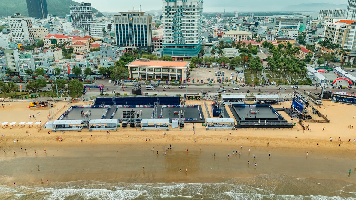 “Đã mắt” xem các vận động viên tranh tài tại Giải Thi đấu Teqball Thế giới 2024