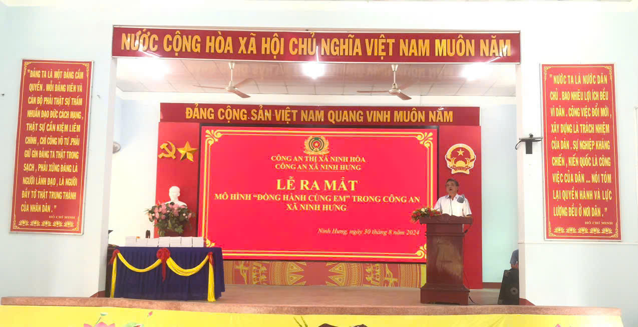 Ra mắt mô hình dân vận khéo 'Đồng hành cùng em' trong lực lượng công an xã Ninh Hưng 