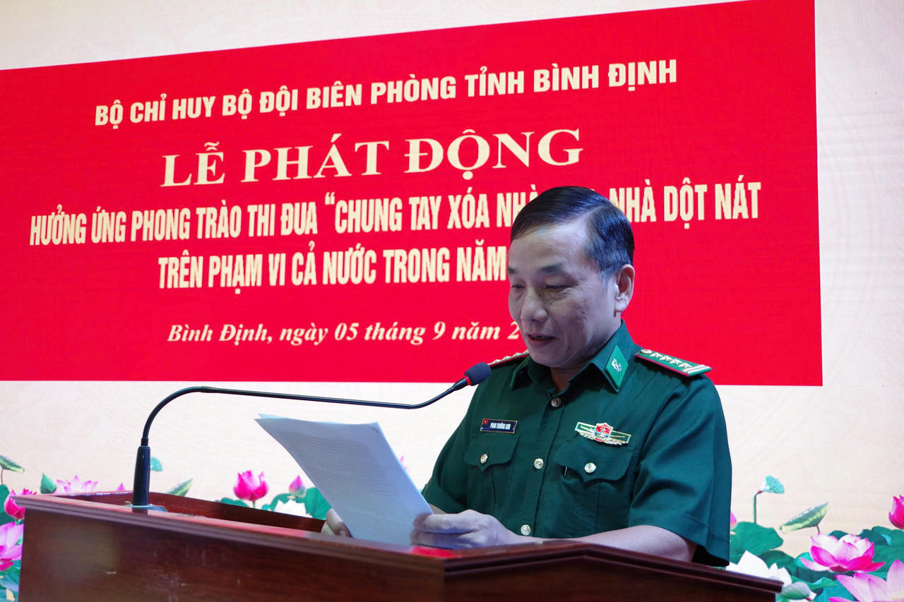 BĐBP Bình Định hưởng ứng phong trào thi đua cả nước chung tay xóa nhà tạm, nhà dột nát 