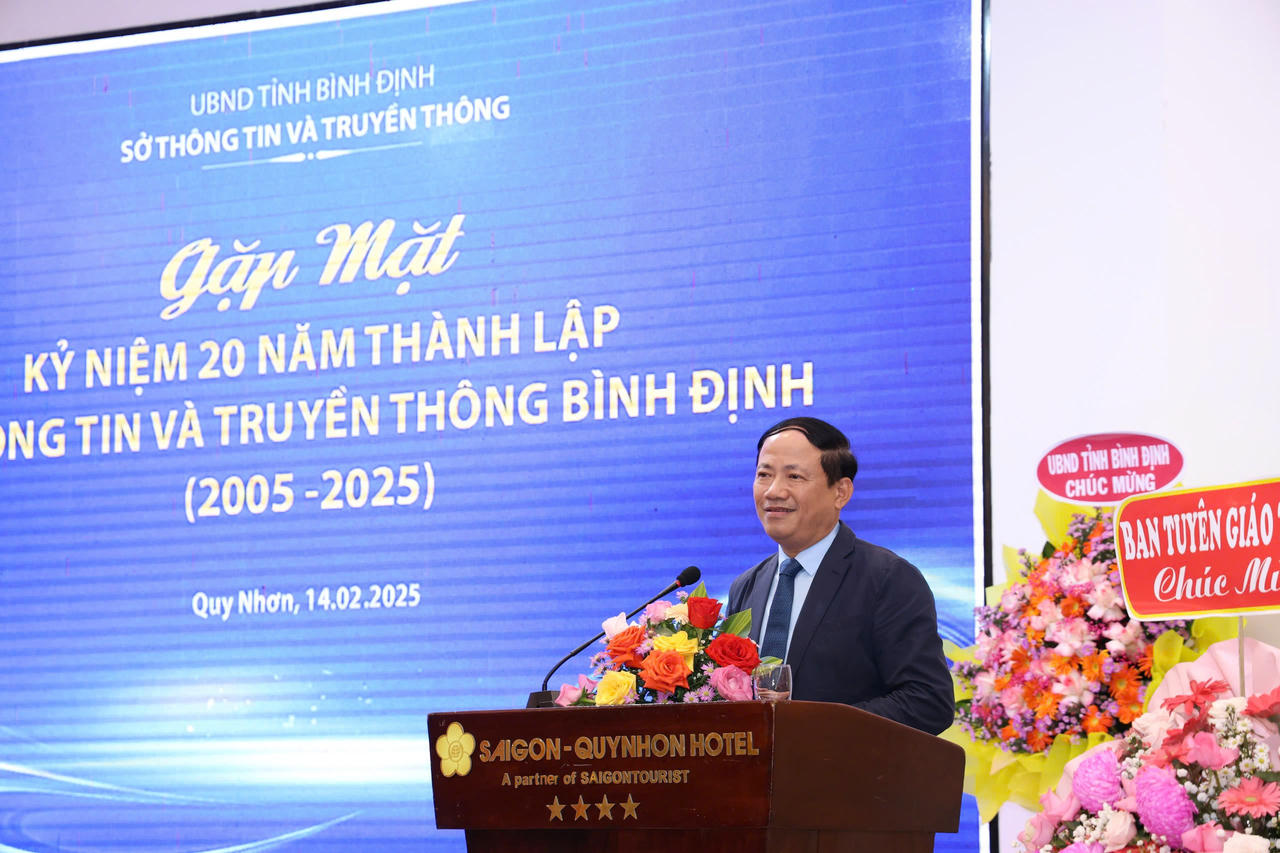 Gặp mặt kỷ niệm 20 năm Ngày thành lập Sở Thông tin và Truyền thông tỉnh Bình Định