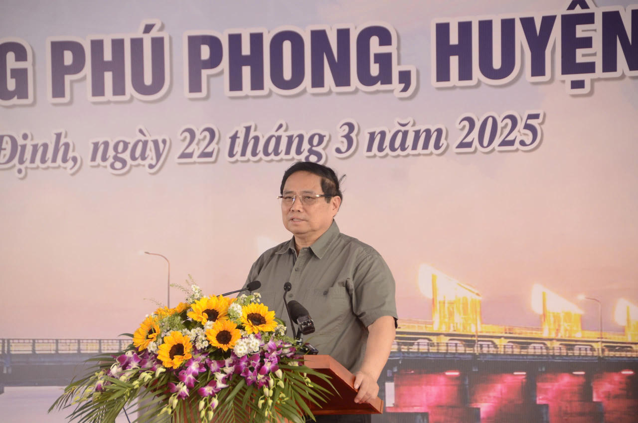 Thủ tướng Phạm Minh Chính dự Lễ khánh thành Đập dâng Phú Phong 
