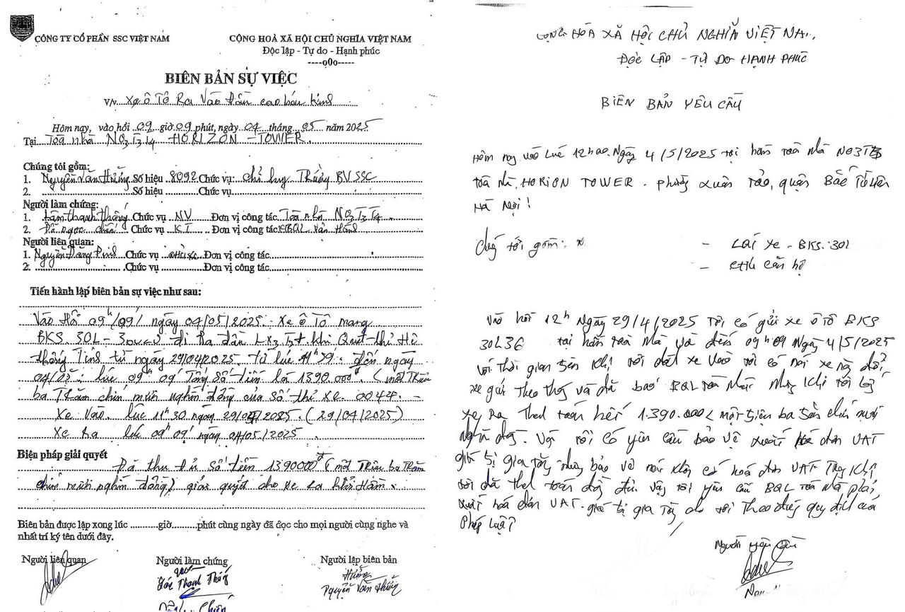 Hà Nội: Bất cập thu phí gửi xe ô tô tại cụm chung cư Horizon Tower