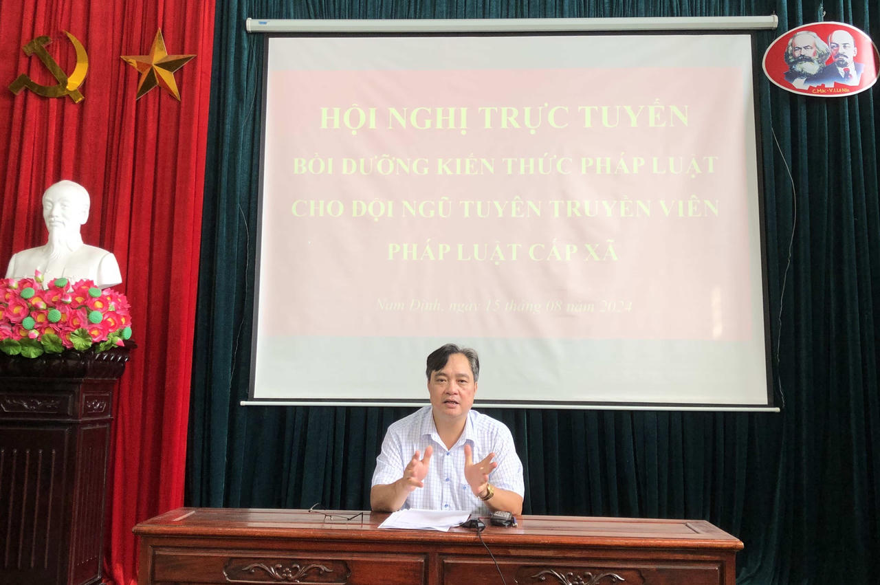 Nam Định: Bồi dưỡng kiến thức pháp luật cho tuyên truyền viên cấp xã