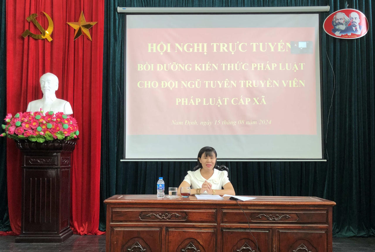 Nam Định: Bồi dưỡng kiến thức pháp luật cho tuyên truyền viên cấp xã