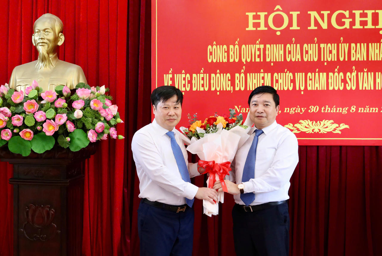 Sở Văn hóa Thể thao và Du lịch tỉnh Nam Định có giám đốc mới