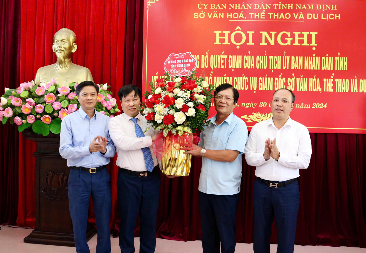 Sở Văn hóa Thể thao và Du lịch tỉnh Nam Định có giám đốc mới