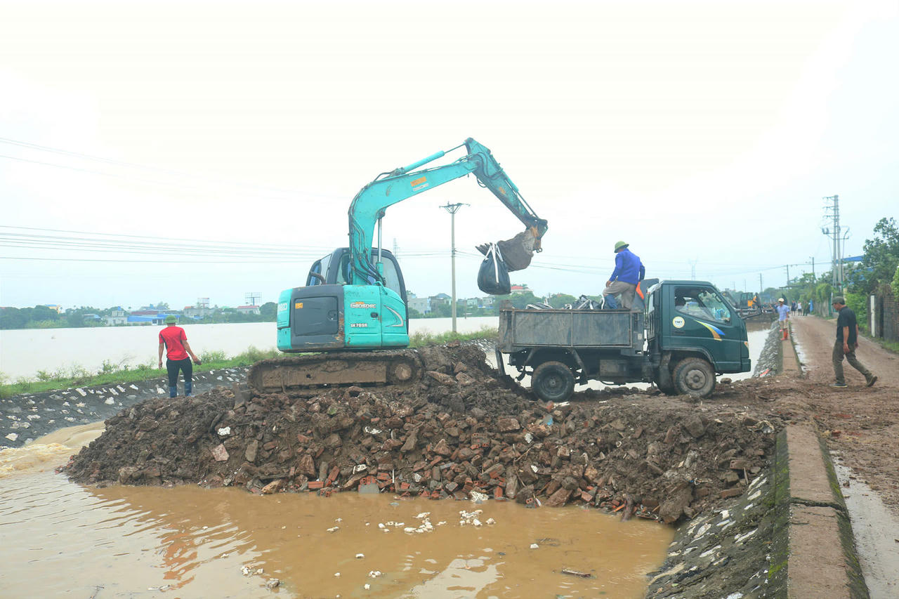 Nam Định huy động tổng lực ứng phó với mưa lũ